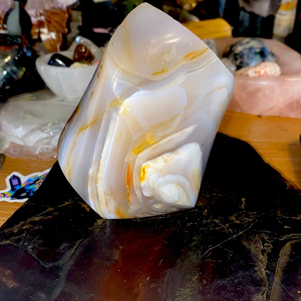 Flower Agate Flame from Madagascar